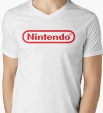 Camiseta para hombre de cuello en v Logotipo de Nintendo