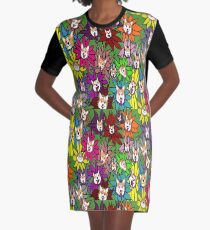 Corgi Blossoms! Graphic T-Shirt Dress