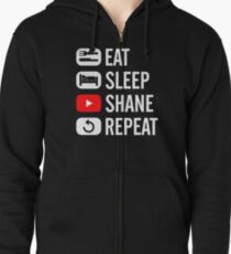 shane dawson eat sleep Zipped Hoodie