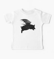 Pigs Will Fly - Flying Pig Dragon Motivation Mash up Baby Tee