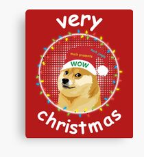 Doge Very Christmas Canvas Print