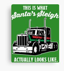 Trucker Santa's Sleigh Canvas Print