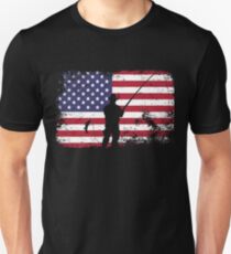 american flag fishing - usa fishing Unisex T-Shirt