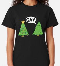 Gay Christmas Tree Funny Xmas Holiday Classic T-Shirt