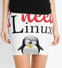 Geek Nerd - All you need is linux love Mini Skirt