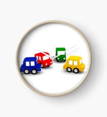 little cars - cartoon cars - colorful cars - little cars Clock