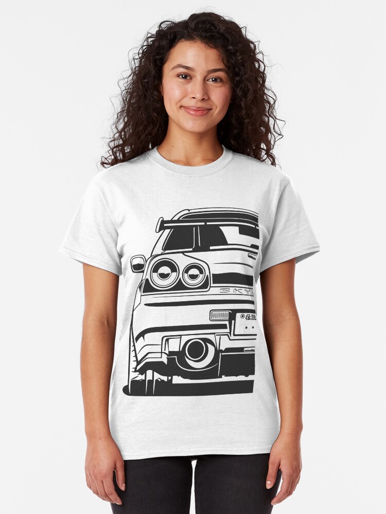 Alternate view of Skyline R34 GTR Classic T-Shirt