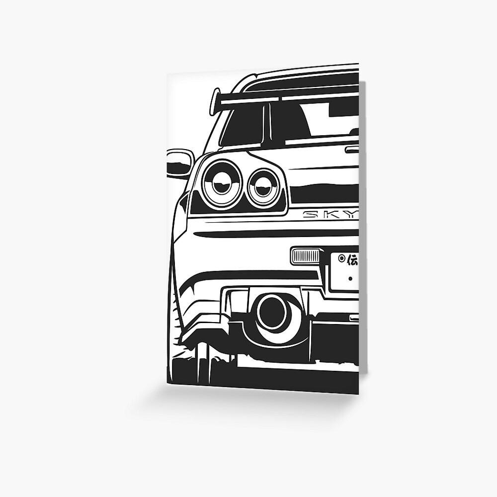 Skyline R34 GTR Greeting Card