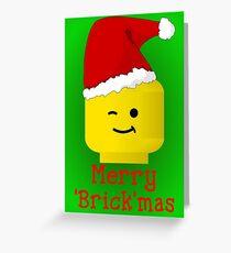 Merry Christmas Santa Minifig by Customize My Minifig Greeting Card