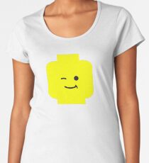 Minifig Winking Head Women's Premium T-Shirt