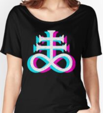 LEVIATHAN CROSS - SATANISM AND THE OCCULT Women's Relaxed Fit T-Shirt