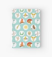 Cuaderno de tapa dura Patrón de repetición de la mitología griega de dioses - Percy Jackson Inspired