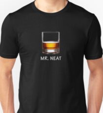 Mr. Neat Whiskey Glass Drinking Funny Vintage Tshirt Unisex T-Shirt