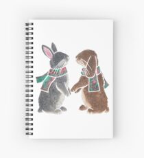 Watercolour bunnies Spiral Notebook