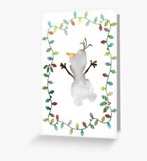 Christmas Snowman Inspired Silhouette Greeting Card