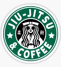 JIU JITSU AND COFFEE - FUNNY BRAZILIAN JIU JITSU Sticker