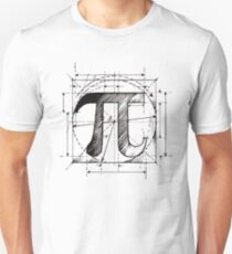 Camiseta ajustada Pi Symbol Sketch