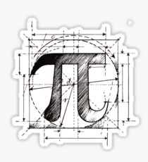 Pi Symbol Sketch Sticker