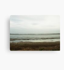 the lake that gets blown away Canvas Print