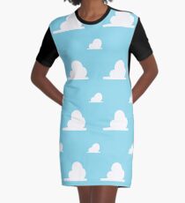 Clouds Graphic T-Shirt Dress