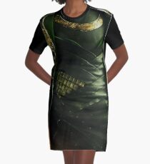 It's tricky, looking good in green Graphic T-Shirt Dress
