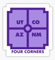 Four Corners - Purple Sticker