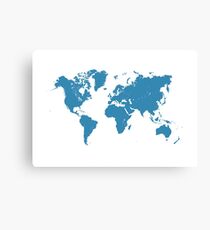 blue maps Canvas Print
