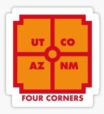Four Corners - Orange and Red Sticker