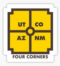 Four Corners - Yellow and Brown Sticker