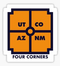 Four Corners - Blue and Orange Sticker