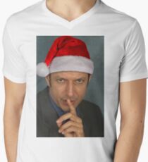 Weihnachten Jeff Goldblum T-Shirt mit V-Ausschnitt für Männer