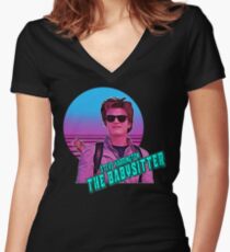 Stranger Things Steve Harrington The Babysitter Women's Fitted V-Neck T-Shirt