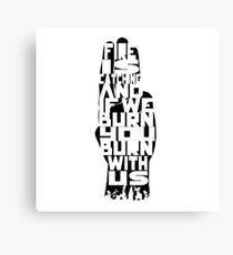 Fire is catching Canvas Print
