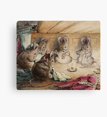 Die Mäuse nähen Mäntel von Beatrix Potter Leinwanddruck