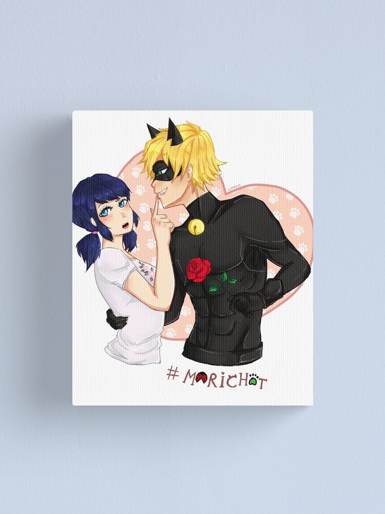 Marichat Ladybug Chat Noir Canvas Print