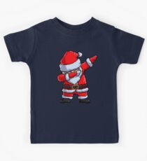 Santa Claus Dabbing Pixel Art T Shirt Christmas Dab Dance Gifts Kids T-Shirt