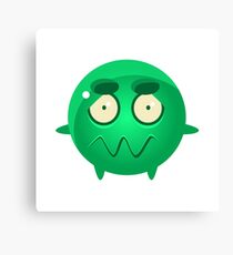Confused Round Character Emoji Canvas Print