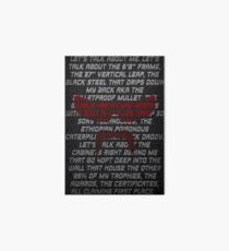 Let's Talk About Me (Dr Disrespect Poster) Art Board