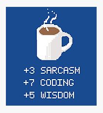 Coffee stats programmer Photographic Print