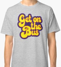 Hippie Typography - Get On The Bus - Psychedelic 60s Text Classic T-Shirt
