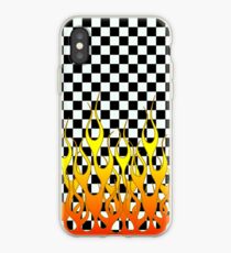 CHECKERED FLAMES iPhone Case