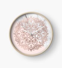 Vogue series - rose gold mandala Clock