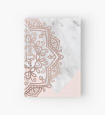 Vogue series - rose gold mandala Hardcover Journal