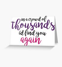 in a crowd of thousands color - anastasia Greeting Card
