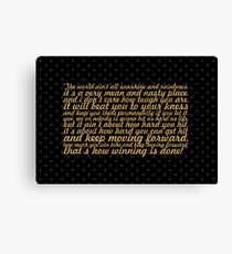 The world ain’t... “Rocky Balboa” Inspirational Quote (Wide) Canvas Print