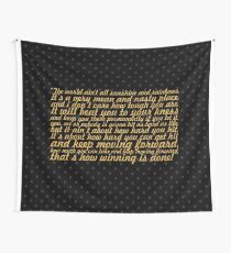 The world ain’t... “Rocky Balboa” Inspirational Quote Wall Tapestry