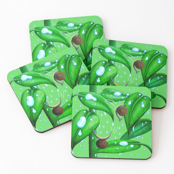 Playing in the Rain Coasters (Set of 4)