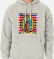 Our Lady of Guadalupe Virgin Mary Zarape Red Pullover Hoodie
