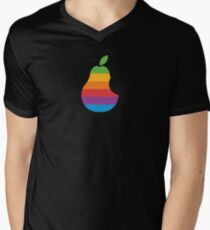 Pear Apple Parody Funny Retro Men's V-Neck T-Shirt