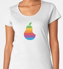 Pear Apple Parody Funny Retro Women's Premium T-Shirt